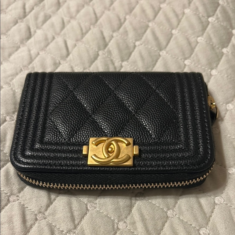 Chanel Black Quilted Wallet